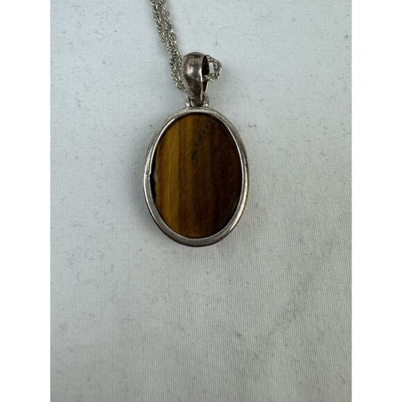 Beautiful Tigers Eye Pendant Necklace w/ 23.5” Chain - Picture 4 of 7